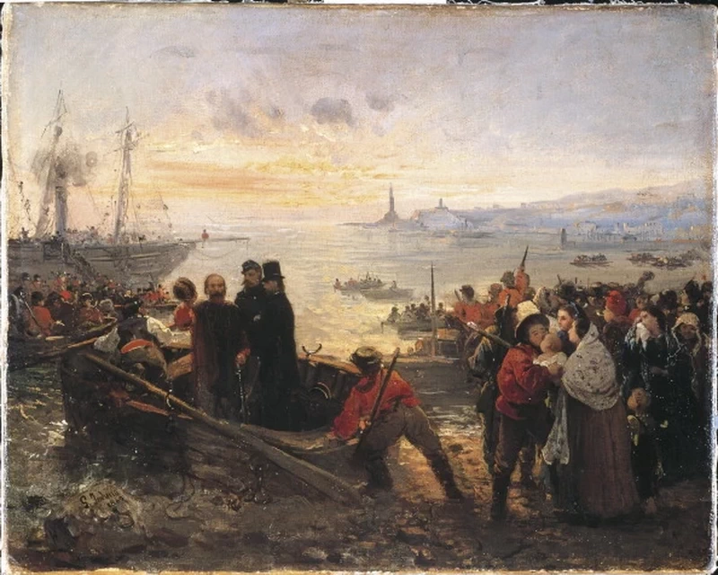 L'imbarco dei Mille da Quarto - 1860